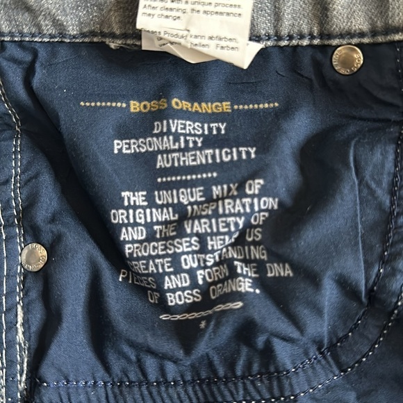 HUGO BOSS Cliff Orange 63 Slim Fit Jeans Mens 30x32 Ankle Stretchy Faded - Picture 7 of 7